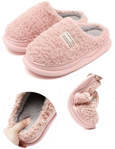 Image of Slippers for Women Men, Memory Foam Slippers for Women, Soft Thick Fuzzy Bedroom House Shoes Indoor Outdoor