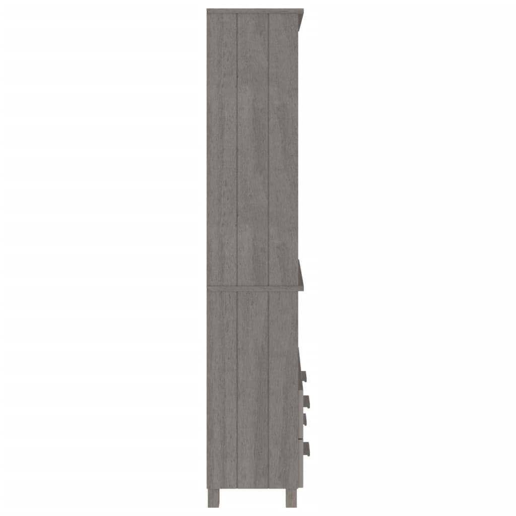 HAMAR - Tabla de madera maciza de pino, 85 x 35 x 180 cm, con espacio de almacenamiento, estilo rústico, para salón y comedor