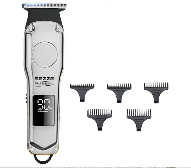 Tondeuse à barbe pour dessins sur la tête et coupes courtes
