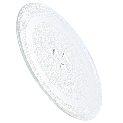 BRABOSTON Placa giratoria de cristal para microondas, base en forma de Y, bandeja de repuesto de 24,5 cm, adecuada para estabilidad y horno microondas