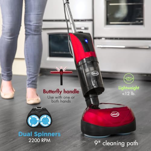 Hard Floor Cleaner, Scrubber, Polisher, Dry Vacuum, Multi-surface, Complete Floor Cleaning Machine, 23 ft. Cord, Red - Thumbnail 5