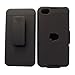 Saapni Premium Blackberry Z30 Holster Combo - Rubberized Ribbed Texture Shell And Holster With Fixed Ratching Belt Clip - Black