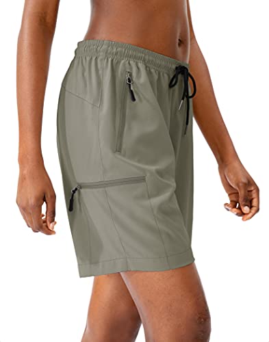 SANTINY Women's 5''/ 7''/9'' Hiking Cargo Shorts Quick Dry Lightweight Summer Shorts for Women Athletic Golf Zipper Pockets - Image 3