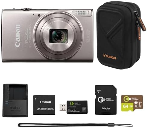 Canon PowerShot ELPH 360 HS Digital Camera Bundle with 64GB