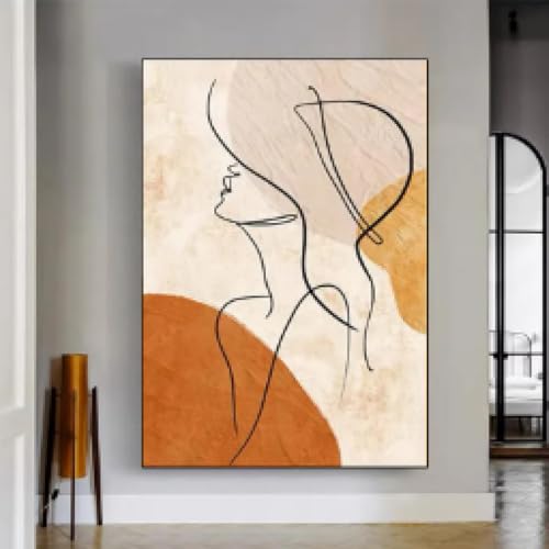Peinture faite à la main de figures abstraites pour salon 80x120cm