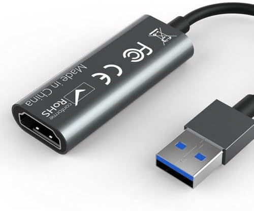 Coverzone 4k Usb 3.0 Video Capture Görüntü Yakalama Adaptörü Usb 4K 1080P Akış Öğretim Video Konferans veya Canlı Yayın için Oyun Yakalama Kartı (HDMI aktarma için Kullanılmaz) - Görsel 5
