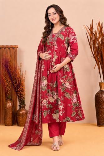 Image of Jikonet Women's Maternity Kurti for Feeding Zippers (VJK)