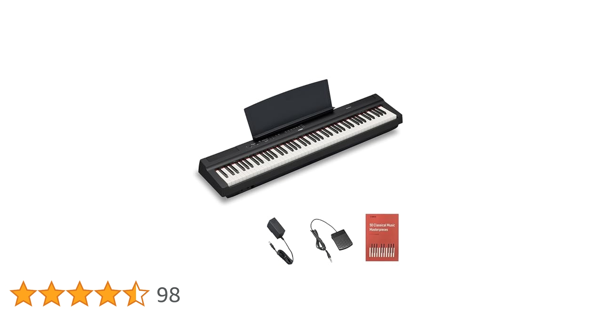 YAMAHA P-125BK  2022年製 Amazon | ヤマハ YAMAHA 電子ピアノ Pシリーズ 88鍵盤 ブラック