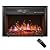 FLAME&SHADE Insert Electric Fireplace, 32-Inch Wide, Freestanding Portable Room Heater with Timer, Digital Thermostat and Remote