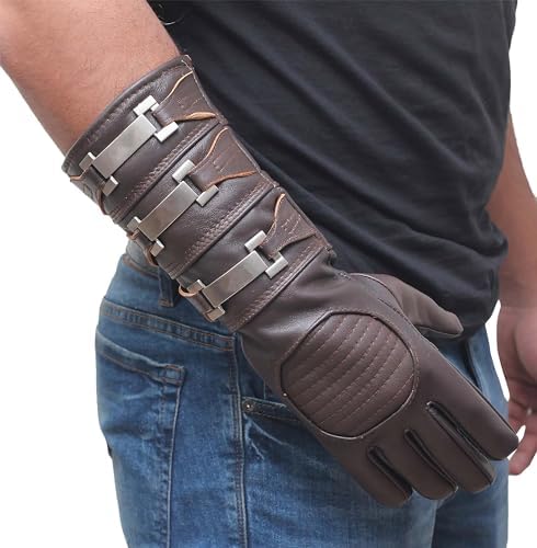 Anakin Skywalker Handschuhe für die rechte Hand, Echtleder, Braun