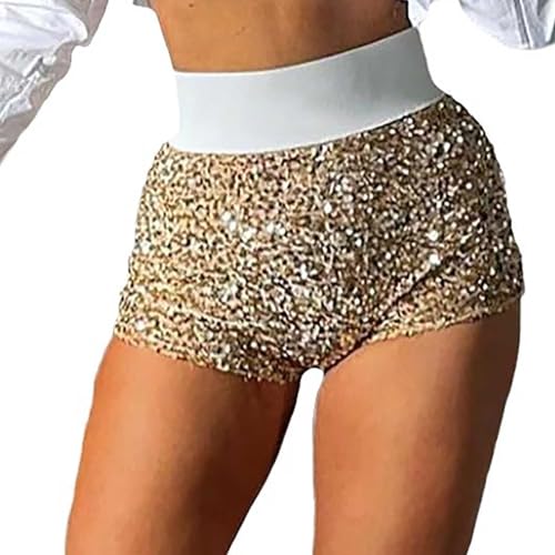 Short à paillettes femme brillant taille basse pour la danse et les soirées