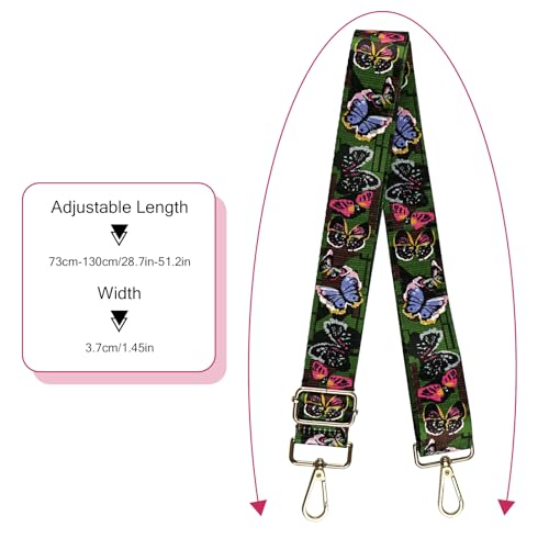 Image of Wide Adjustable Canvas Purse Strap Crossbody Bag Straps for Women's Handbags