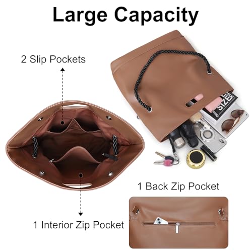 Image of Large Convertible Hobo Purse Tote Bags for Women Shoulder Handbag | 3 in 1 Crossbody Everyday Bag, Adjustable Strap, Soft Vegan Leather,College, Work , Shopping, Travel