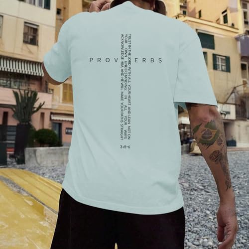 Image of Christian Shirts for Men Vintage Religious Cross Bible Verse T-Shirt Jesus Faith Tshirt Inspirational Graphic Tees