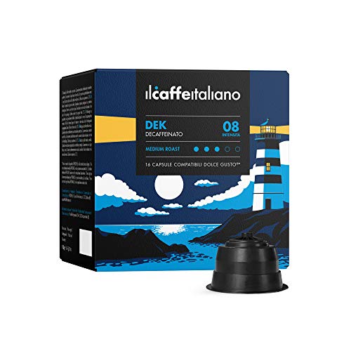 FRHOME - Nescafè Dolce Gusto 96 Càpsulas compatibles - Il Caffè Italiano - Mezcla Descafeinado Intensidad 8