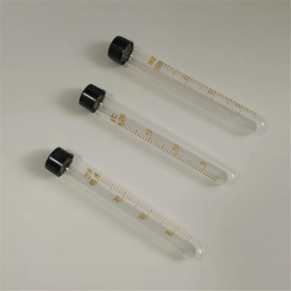 Cristalería de Laboratorio Tamaño disponible Tubo de centrífuga graduado de vidrio con fondo en forma de V: 5 ml, 10 ml, 15 ml, 20 ml, 25 ml, 50 ml Equipado con tapa de rosca(100ml)