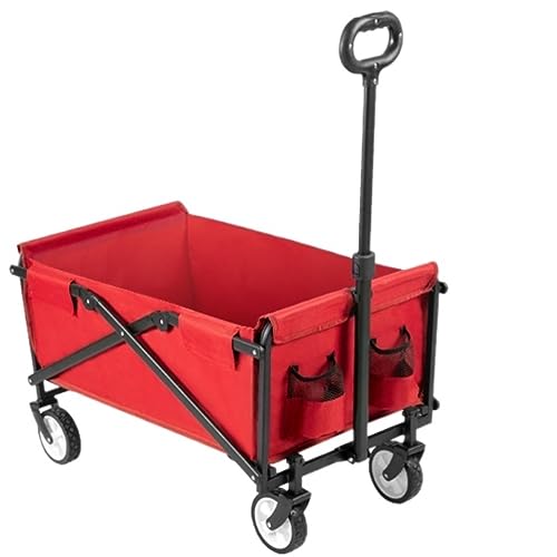 Einkaufswagen, tragbarer, zusammenklappbarer Campingwagen, Mehrzweckwagen, Garten-Einkaufswagen, Transport im Freien, robuster Geländewagen zum einfachen Tragen und Transportieren