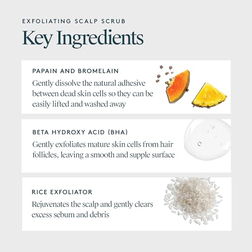 VIRTUE Sulfate Free Scalp Scrub Hair Treatment, Exfoliates and Detoxifies, Deep Conditioner for All Hair Types, Color Safe, 5 Fl Oz