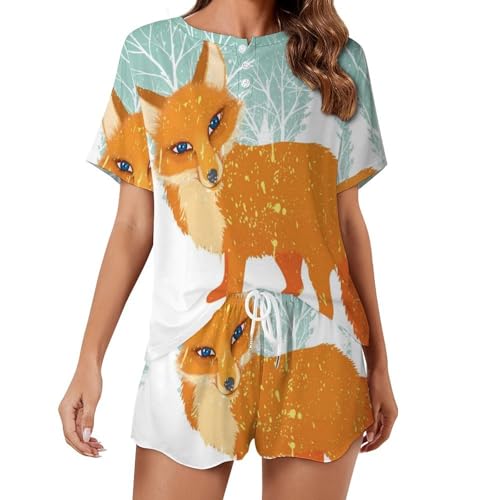 Sleepwear femme manches courtes : pyjama léger deux pièces été