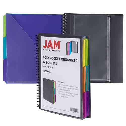 JAM Paper Poly Pocket Organizer 24 Taschen
