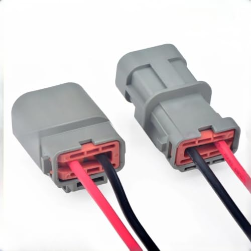 Conector de 2 pines de 6.3mm con cable de 12AWG para altas corrientes 6