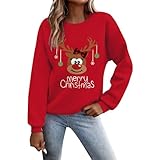 Generisch Sweatshirts Damen Oversized Pullover Mit Rundhalsausschnitt Sweatjacke Langarmshirt...