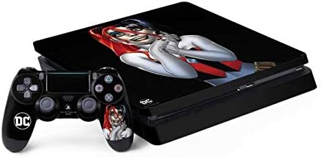 Skinit Decal Gaming Skin Compatible with PS4 Slim Bundle - Officially Licensed Warner Bros Smitten Harley Quinn Design