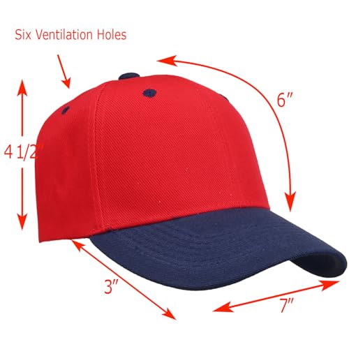 Image of Falari Wholesale Bulk Lot 12-Pack Baseball Cap Adjustable Size Plain Blank Solid Color