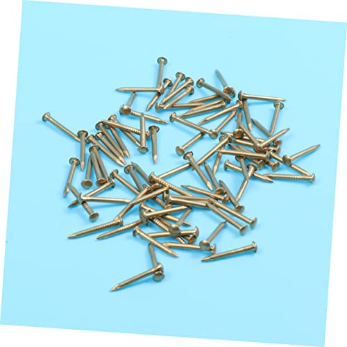 Hemobllo 100pcs Clavos de Latón Cabeza Redonda para Muebles y Cajas Decorativas Pasadores para Bisagras Pequeñas Accesorios DIY de Manualidades miniatura 5