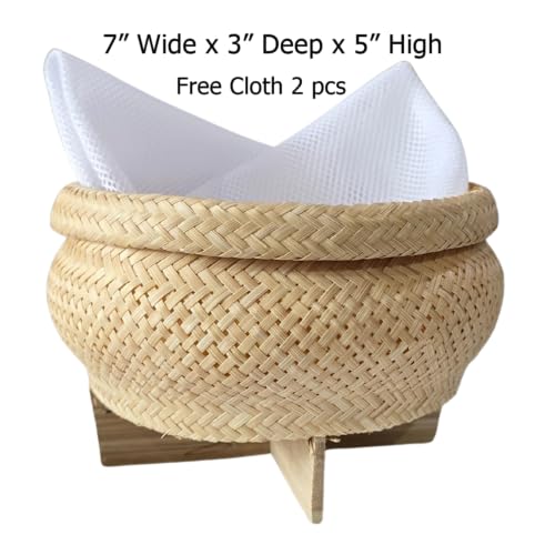 Heavens Tvcz Thai Rice Steamer Basket Bamboo Sticky Rice Cooker Steamer Bamboo Basket Thai Home Electric Cooker Pot Skimmer - Image 4