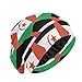 Magnesis Bonnet de nuit doublé en satin avec drapeau du Sahrawi de l'Ouest Sahara pour femme