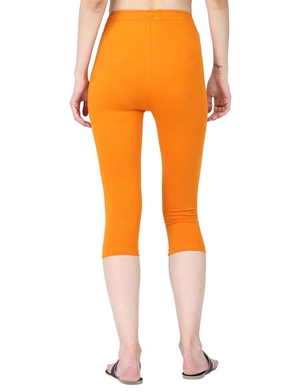 Image of Robinbosky Premium Stretchable Cotton Capri Legging for Women | Suitable for Formal wear & Casual wear | High-End Elastic Makes. The Leggings Squat Proof and Durable for Travel, Yoga, & Workout.