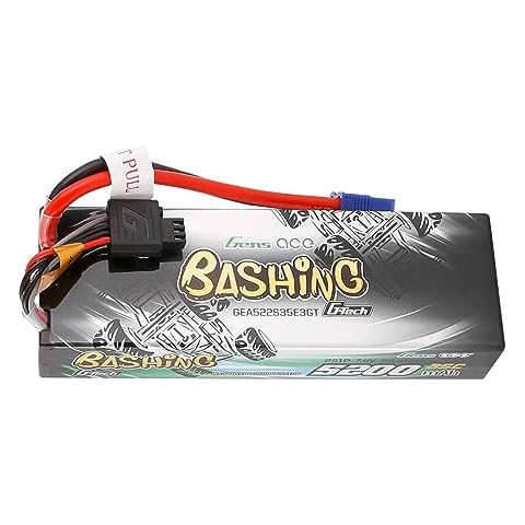 Gens ace G-Tech Bashing 5200mAh 7.4V 35C 2S Lipo Battery Hardcase 24# with EC3 Plug Cover