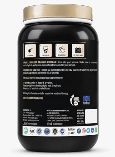 Image of TSA Tekk Whey Protein 1kg | 24g Protein with Hydrolyzed Whey Isolate + Concentrate Blend | Vegetarian Protein Powder for Muscle Gain, Recovery & Strength | No Added Sugar, Easy Digest (French Vanilla Flavour Whey)