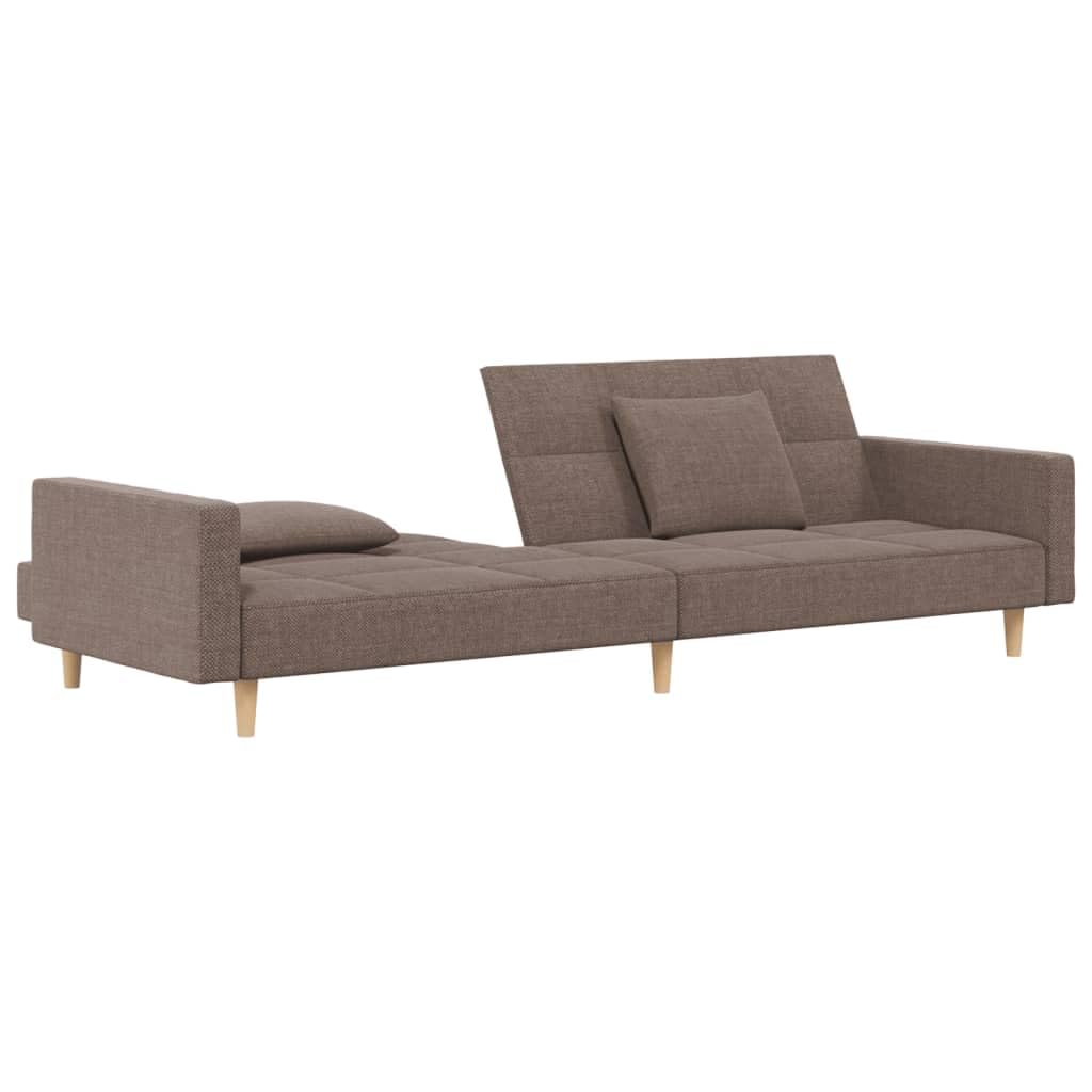 Sofá cama de 2 plazas con función de sueño, sofá plegable con 2 cojines, tela topo, marco de madera estable, cama de invitados 2 en 1 para sala de estar y habitación de invitados, 220 x 84,5
