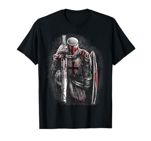 Crusader Knights Templario Verso religioso Guerrero cristiano Camiseta