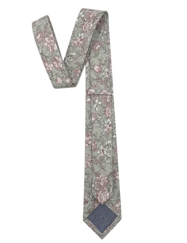 Image of Kebocis Mens Skinny Cotton Floral Tie for Men