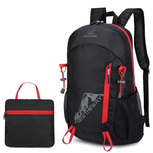 Hiflyer Mochila pequeña para senderismo para mujeres y hombres, mochilla plegable de 20L para viaje, camping y senderismo, ligera, color negro miniatura 2
