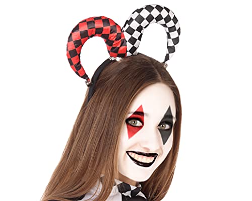 ATOSA bandolete chapéu arlequin bobo vermelho branco