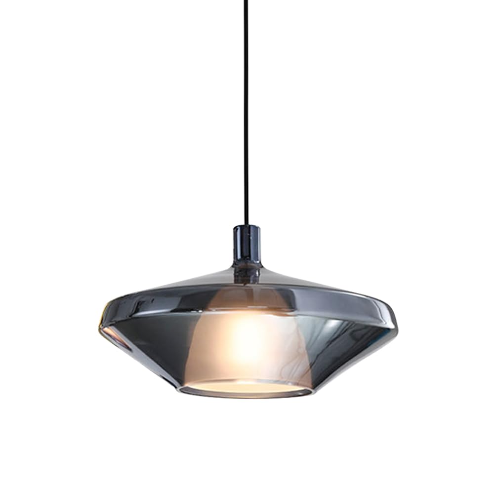 Plafonniers proches du plafond en verre géométrique bleu pour éclairage intérieur E14