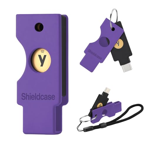 Shieldcase Protective Case for Yubikey 5C NFC, Flip Cover Keychain