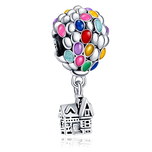 PICKBEAU Breloques en Argent Sterling S925 pour Bracelets Collier, Sac à main décor de Noël Amour Perles de charme DIY Porte-clés Bijoux Cadeau pour Femme Maman