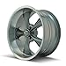 Ridler Style 695 Grey W/MACHINED Lip Wheel (17 x 7. inches /5 x 114 mm, 0 mm Offset)