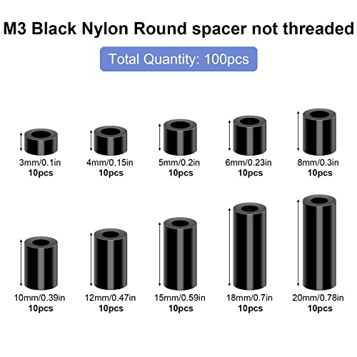 Vesaneae 100 Pcs Rondelle Spacer ABS Kit, Rondelle...