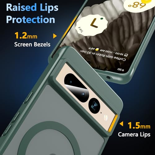 Coque Google Pixel 7 Pro MagSafe Verte Protection Militaire Fine - 6