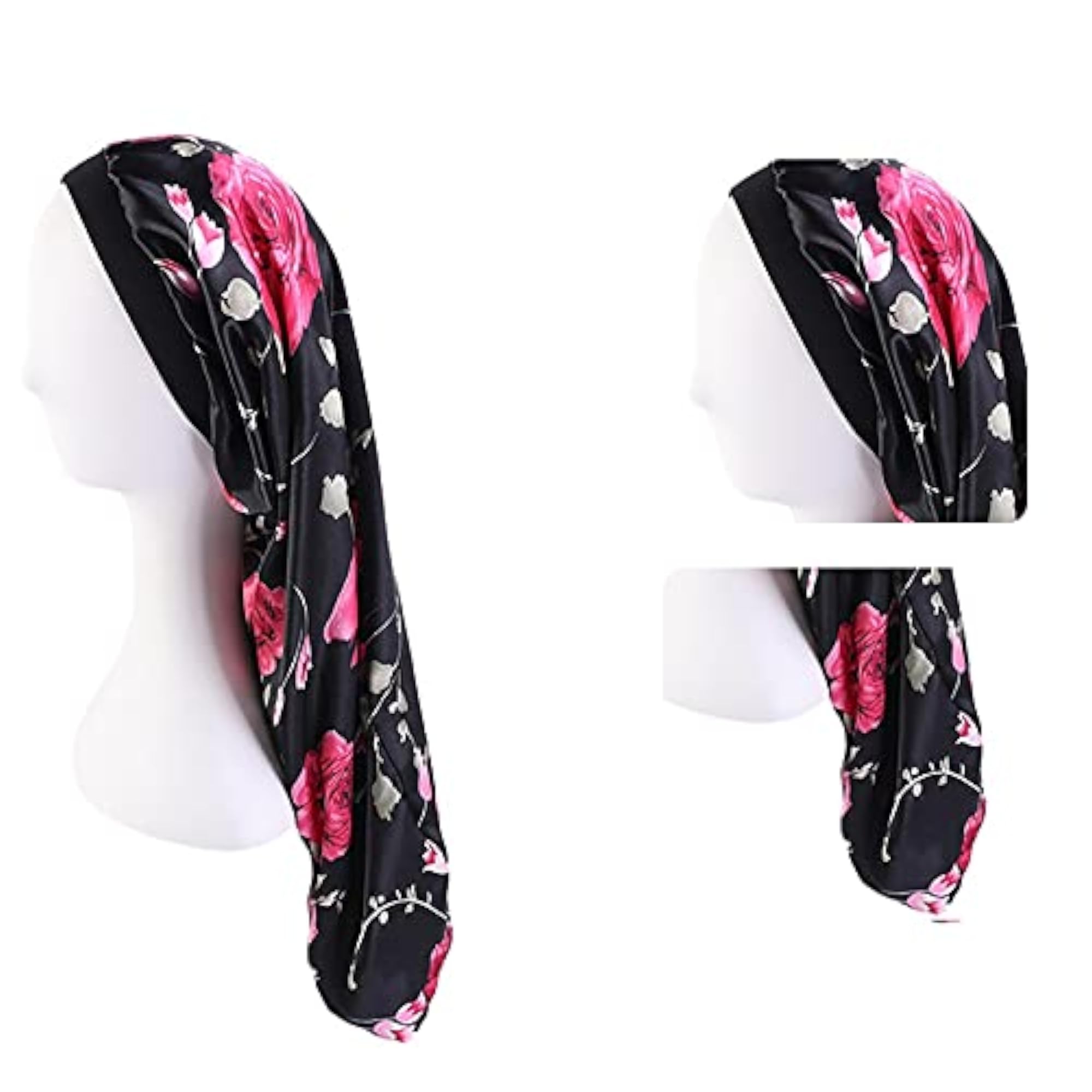 Satin Hair Braid Bonnet, Classic Printed Cover for Women