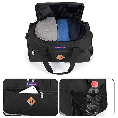 17X10X9 Inches United Airlines Personal Item Under Seat Duffel bag Suitable for Major Airlines including United, Spirit, Jetblue, Frontier, and American - Duffel Bag Design (Black)2