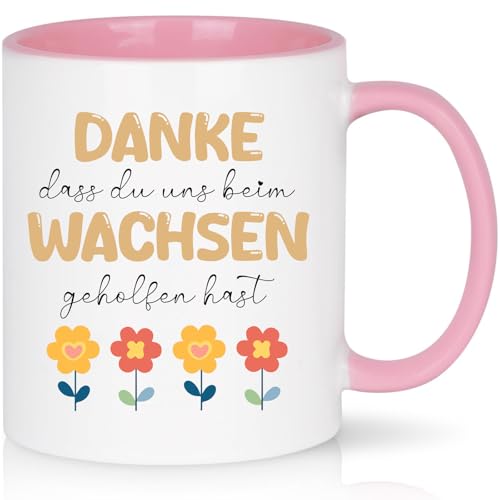 CHUIN DRUCK Cadeaux de remerciement pour éducateur, cadeau d'adieu, cadeau de maternelle, cadeau pour éducatrice, professeur, départ, tasse de remerciement, vous nous avez aidés à grandir, 320 ml