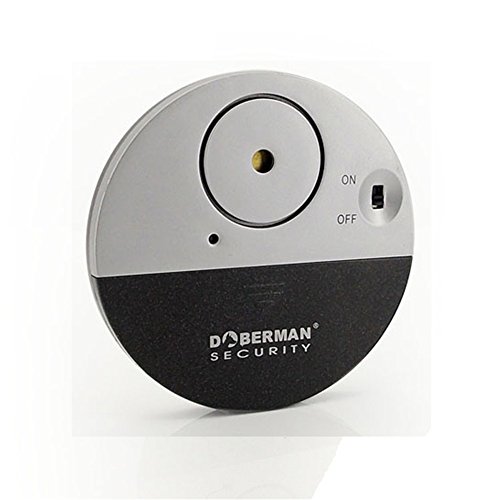 IHRKleid Ultra-Dünner Fensteralarm mit lautem 100dB Alarm und Vibrationssensoren Glasbruchmelder Alarmanlage Vibration Ausgelöst - Moderne und ultra-dünnen Design Kompatibel mit jedem Fenster