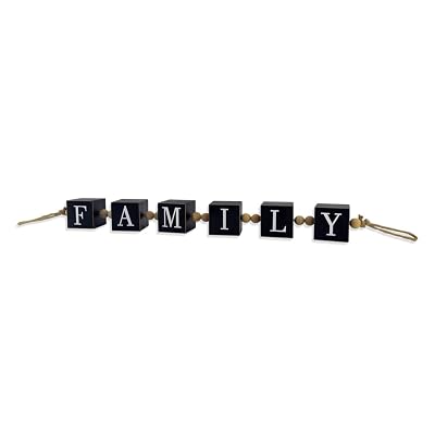 TX USA Corporation Wooden Family Block Letters Tabletop Decor